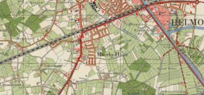 Het dorp Mierlo-Hout (voorheen Hout, Het Hout of 't Hout) komt pas sinds de jaren vijftig met die naam op de kaarten voor. ZW ervan ligt op deze kaart uit de jaren zestig nog het Mierlose buurtschapje Brandevoort, nu een grote Vinex-wijk van Helmond.